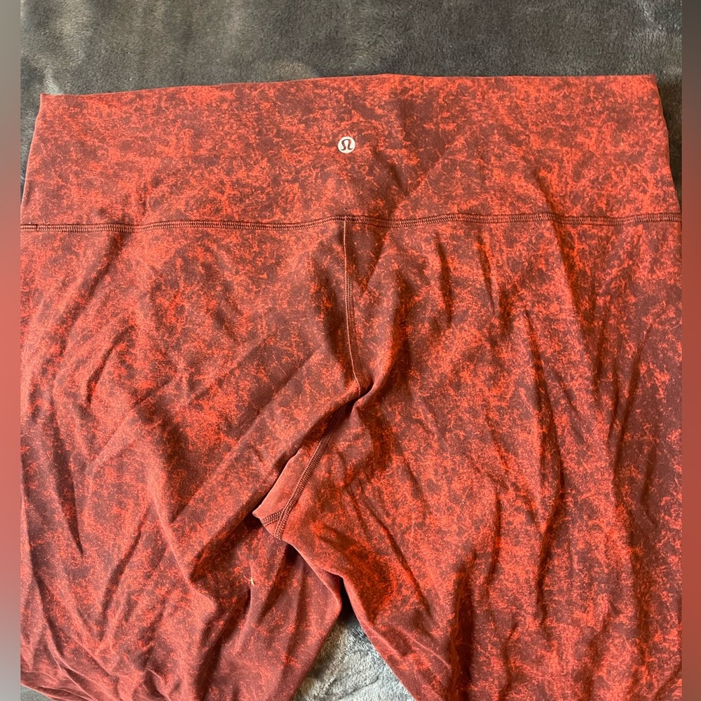 Red Patterned Lululemon pants - Picture 5 of 7